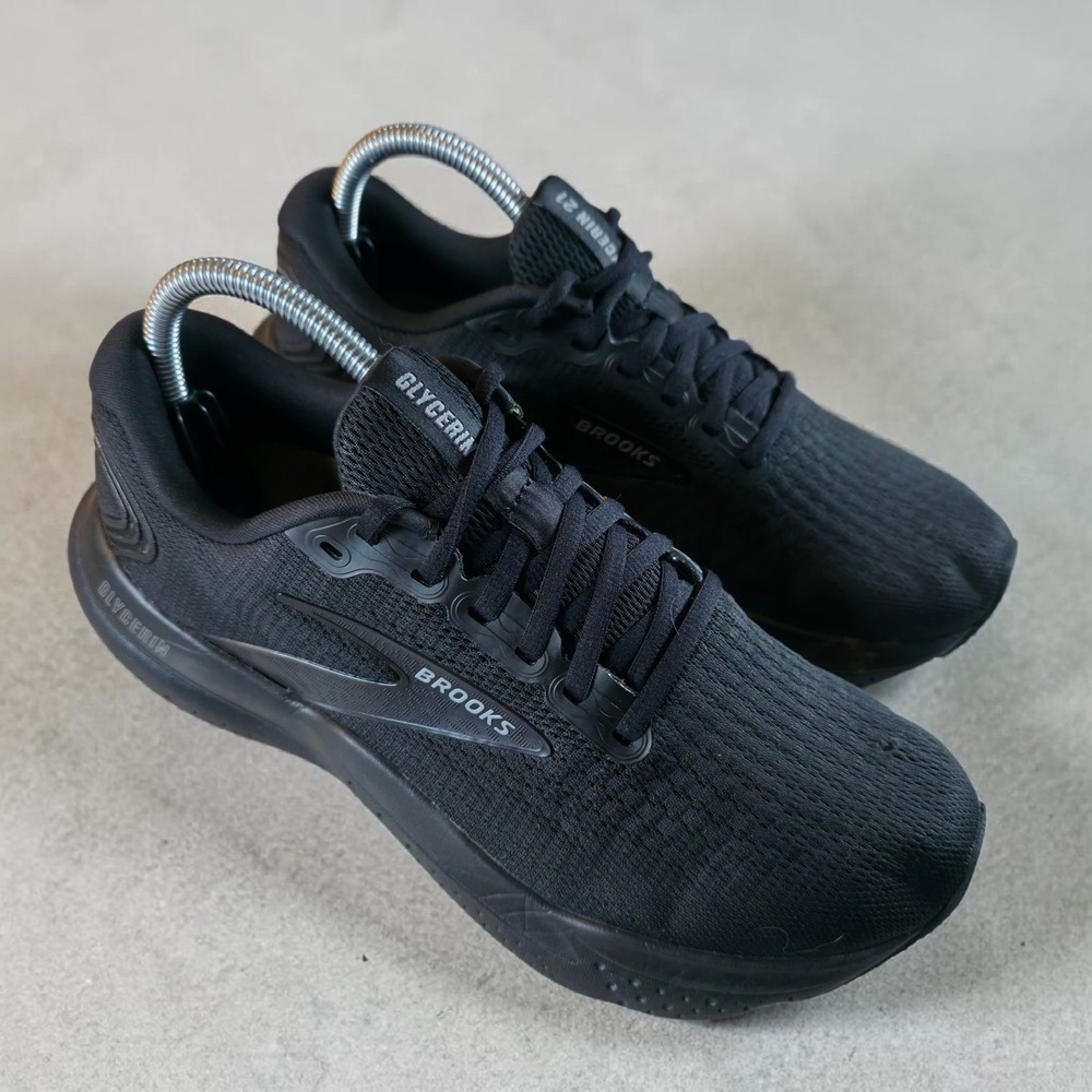 Brooks Glycerin 21 Mens 8 D Shoes Triple Black Running 1104191D020 *Read Desc.